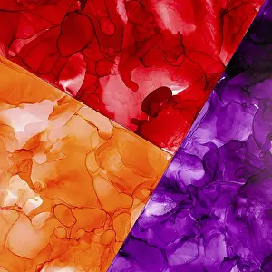 Abstract Art Background Drucke: A dynamic blend of red, orange