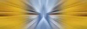 Drucke von Dynamische blaue und gelbe Lichtlinien. Licht aus zentraler Punkte Geometrische Formen Drucke: Dynamische blaue und gelbe Lichtlinien.