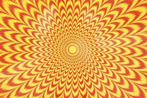 Filling The Format Image Drucke: Dynamic pattern, orange, yellow