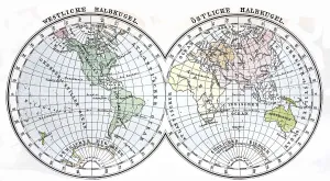Mercator Projection Map Drucke: Earth map in Mercator projection