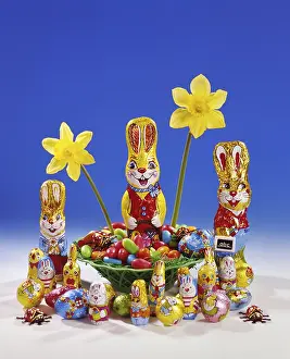 Chocolate Easter Bunny Drucke: Easter bunny made of chocolate