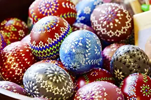 Easter, Easter, Easter eggs in an Easter basket