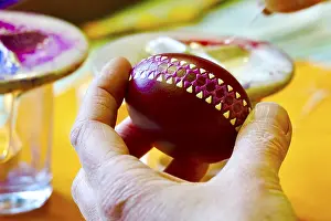 Easter Egg Decoration Drucke: Easter, Easter egg, blown out colored egg