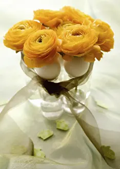 Ornate Easter Decoration Drucke: Easter, ranunculus in vase