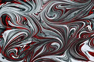Uninhabited Island Illustrations Drucke: Ebru marble effect pattern design for print