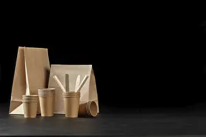 Fast Food Restaurant Supplies Drucke: Eco friendly disposable ware. Biodegradable