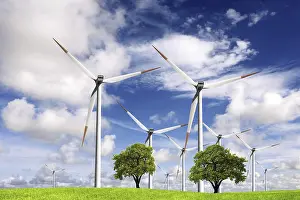 Ecofriendly Windmill Drucke: Ecology and wind power