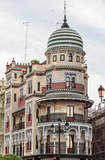 Moorish Architecture Spain Drucke: Edificio de La Adriatica, Avenida de la Constitucion