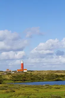 Texel Island Lighthouse Drucke: Eierland Lighthouse with dunes