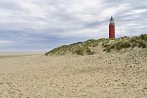 North Holland Province Drucke: Eierland lighthouse with dunes