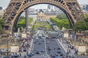 Gerahmter Druck : Eiffelturm und Champ de Mars