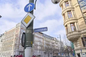 German Federal Republic Streets Drucke: EinsteinstraBe, street named after Einstein