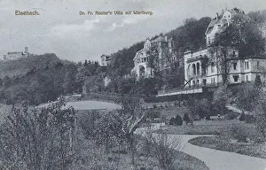 Central Europe Depiction Drucke: Eisenach, Thuringia, Germany, view around ca 1910