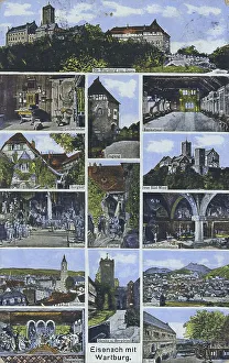 Digital Reproduction Of Postcard Drucke: Eisenach, Thuringia, Germany, view around ca 1910