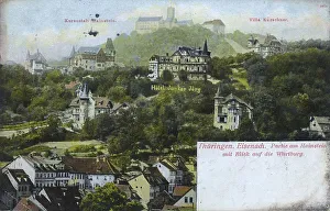 Eisenach Tourist Attraction Drucke: Eisenach with Wartburg, Thuringia