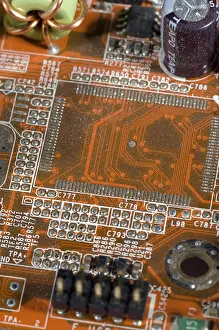 Personal Computer Components Drucke: Electrical circuit with devices designed for personal computer
