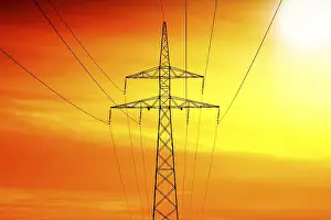 Power Supply Line Drucke: Electricity pylon
