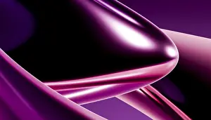 Modern Computer Graphics Drucke: Elegant 3D render featuring a smooth