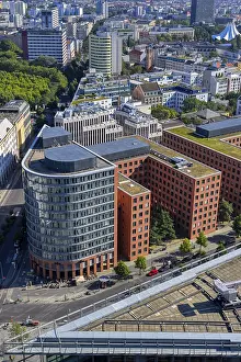 Potsdamer Platz Berlin Drucke: Elevated view from rooftop building