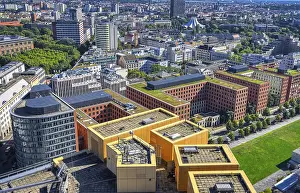 Potsdamer Platz Berlin Drucke: Elevated view from rooftop building