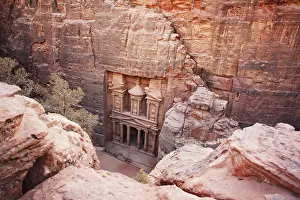 Historic Memorial Site Drucke: Elevated view of the Treasury at Petra