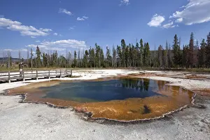 Black Sand Basin Wyoming Drucke: Emerald Pool, Black Sand Basin