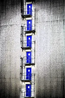 Building Architecture Design Drucke: Emergency Exit Doors an a Building