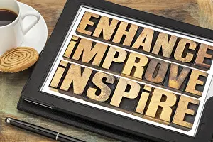 Motivational Typography Drucke: Enhance, improve