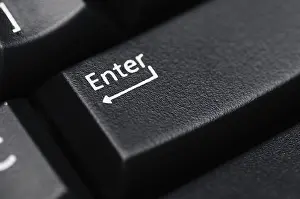 Studio Shot Technology Drucke: Enter key on a computer keyboard