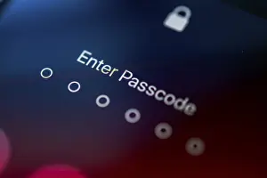 Secure Data Protection Concept Drucke: Enter password, password protected