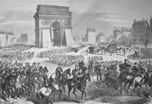 Triumphal Arches In Europe Drucke: Entry of German troops into Paris at the Arc de Triomphe