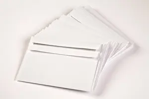 Office Supply Photography Drucke: Envelopes, white, reverse side