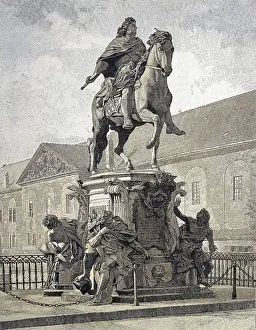 Bronze Equestrian Statue Drucke: The equestrian statue of Frederick William