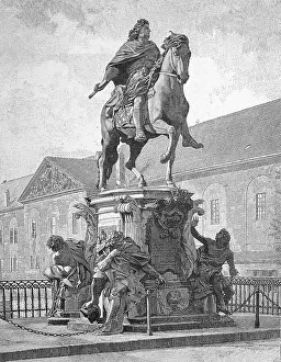 Historical Landmark Europe Drucke: The equestrian statue of Frederick William