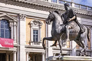 Roman Emperor Statue Drucke: Equestrian Statue of Marcus Aurelius