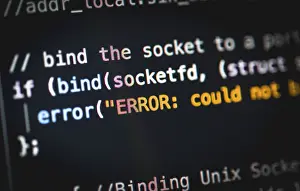 Data Security Breach Drucke: Error, bug, syntax, source code