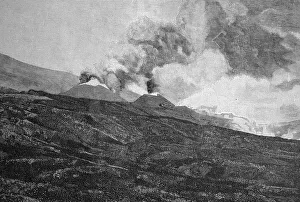 Mount Etna Eruption Drucke: Eruption of Mount Etna, Sicily
