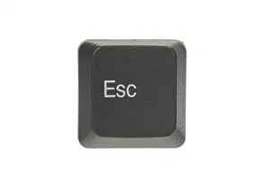 Computer Keyboard Key Drucke: Esc key of a computer keyboard