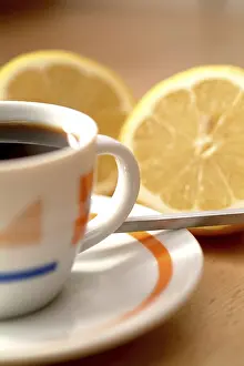 Hot Beverage Nutrition Facts Drucke: Espresso with lemon