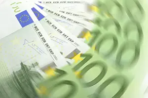 Close Up Euro Currency Drucke: Euro banknotes