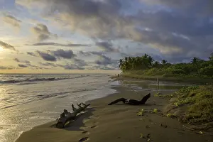 Costa Rica Beach Drucke: Evening atmosphere on the beach