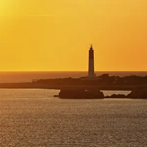 Lighthouse In The Evening Sun Drucke: Evening atmosphere at the lighthouse