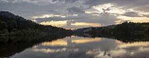 Evening Atmosphere Drucke: Evening atmosphere after sunset