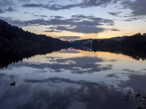 Evening Atmosphere Drucke: Evening atmosphere after sunset