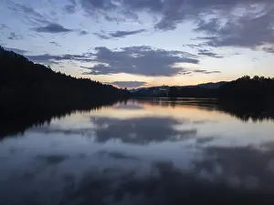Evening Atmosphere Drucke: Evening atmosphere after sunset