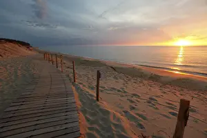 Atlantic Coast Sunset Drucke: Evening on the beach in Arcachon