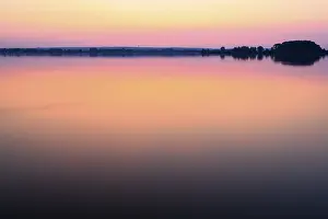 Lower Saxony Landscape Photography Drucke: Evening at Lake Dummer, sunset