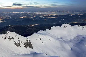 High Alpine Nature Reserve Drucke: Evening light, mountain view from Santis