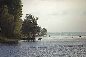 East German Nature Reserve Drucke: Evening mood on the Muritz