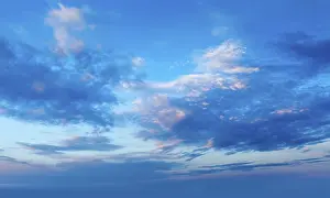 Full Frame Travel Photography Drucke: Evening sky with dramatic clouds